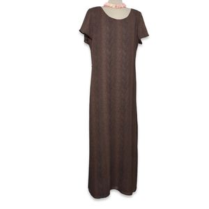 JM studio  Brown maxi dress snake print pattern  Size L